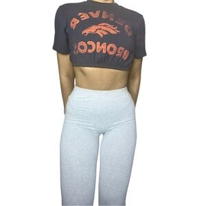 Denver Broncos Reworked Custom Crop Top
